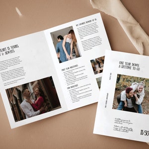 Aangepaste jubileumkaartsjabloon | 1-jarig jubileumcadeau voor vriend en vriendin | Afdrukbare canvassjabloon | Fotokaart