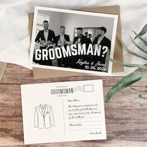 Modello di proposta di matrimonio retrò per sposo, modello di proposta di matrimonio per testimone di nozze, invito di matrimonio retrò, modello Canva modificabile