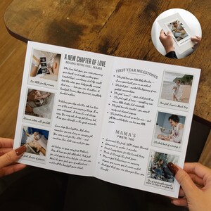 Cartão para Mãe de Primeira Viagem | Modelo para Imprimir no Canva | Inspirado em Cartão Postal | Polaroid Personalizada | Presente de Amigo ou Marido