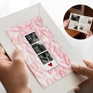 Aangepaste Valentijnsdag kaartsjabloon | Valentijnsdagcadeau voor vriend of vriendin | Canvassjabloon | Zinvolle cadeaus voor een jubileum