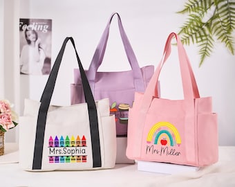 Personalized Teacher Tote Bag, Teacher Tote Bag, Teacher Appreciation Gift, Back to School Totes, School Gift Totes, Gift for Teachers