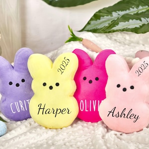 Personalisierte Peeps Bunnies,Ostern Peeps Bunny Plüschtier,Mini Peeps Plüschpuppe,Benutzerdefinierte Peeps Bunny,Ostern Korb,Baby Ostern Geschenk,Plüschhase