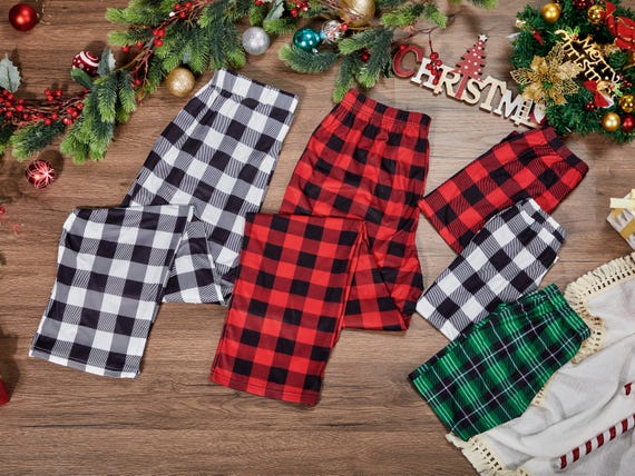 Plaid Christmas Pants, Christmas Pajama Pants, Christmas PJ for Family, christmas Gift for Family, Buffalo Pants,holiday Pajama Pants - Etsy