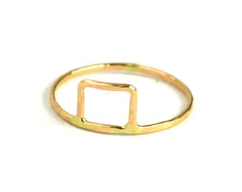 Skinny Stacking Ring, Geometric Midi Ring, Knuckle Ring HSR18-REC