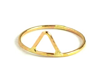 Triangle Ring, Geometric Stacking Ring, Midi Ring HSR18-TRI