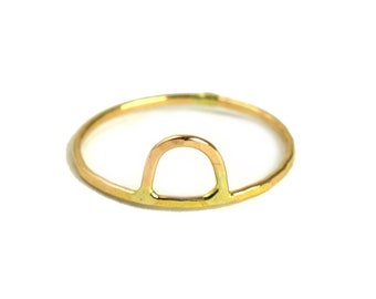 Arch Ring, Geometric Stacking Ring, Midi Ring HSR18-ARC