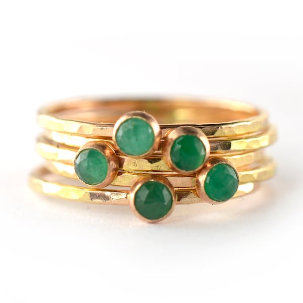 Emerald Ring, May Birthstone Ring, Raw Gemstone Ring, SINGLE RING SGRROS