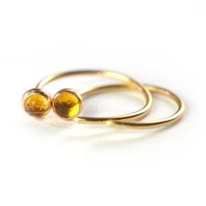Citrine Stud Earrings, Citrine Ear Hugs, Gemstone Hoops, November Birthstone Jewelry, Delicate Earrings, EGBHUG