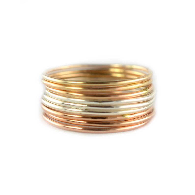 Skinny Ring Thread, Super Thin Stackable Ring, SINGLE RING STR20 image 3