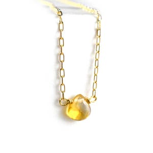 Delicate Gemstone Necklace, Petite Raw Gemstone Necklace, Tiny Birthstone Jewelry, Layering Necklace NSGP5 image 3