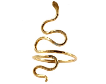 Hammered Serpent Ring, Gold Snake Ring, Statement Ring SYMBOL RDSER