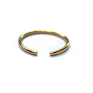 Gold Cuff Ring, Open Band Midi Ring, Stackable Rings, SINGLE RING HSRCUFF image 2