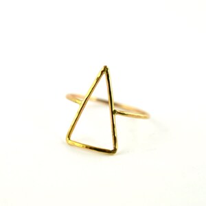Large Triangle Ring, Gold Arrow Ring, Geomtric Jewelry SYMBOL RDLTRI image 2