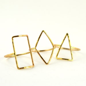 Large Triangle Ring, Gold Arrow Ring, Geomtric Jewelry SYMBOL RDLTRI image 4