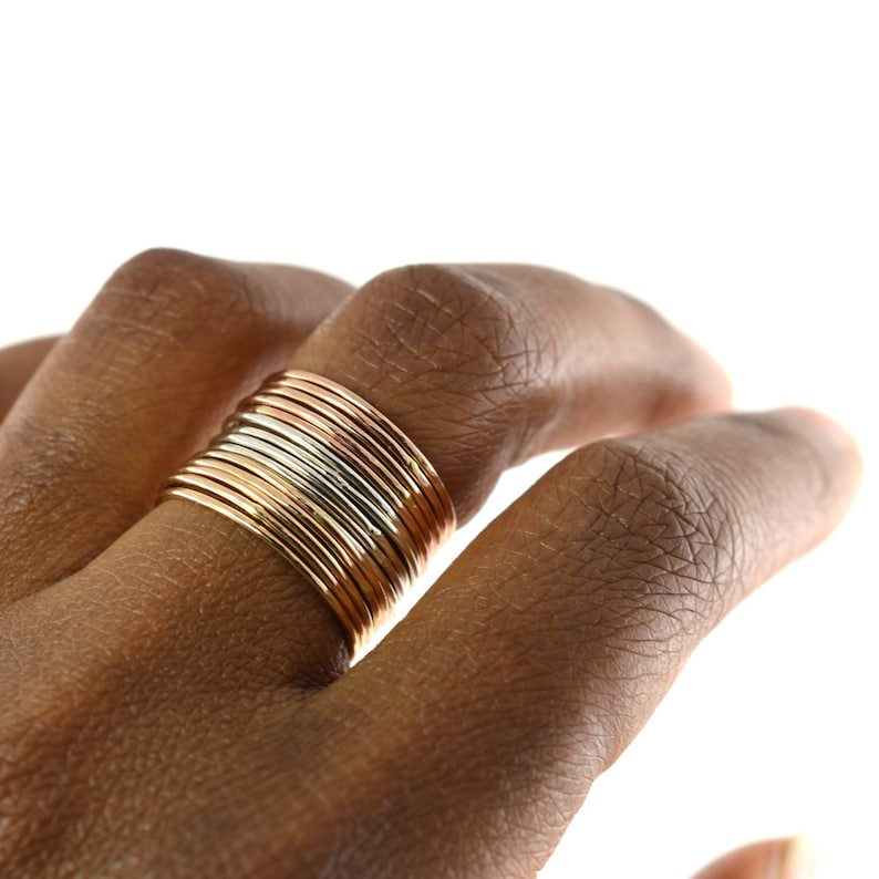 Skinny Ring Thread, Super Thin Stackable Ring, SINGLE RING STR20 image 2