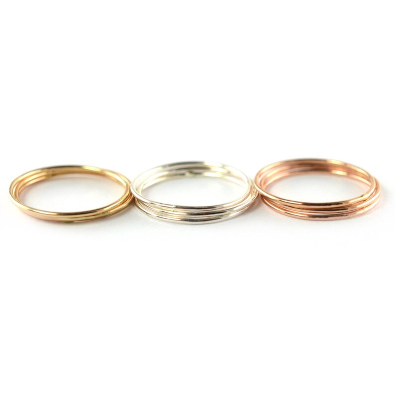 Skinny Ring Thread, Super Thin Stackable Ring, SINGLE RING STR20 image 4