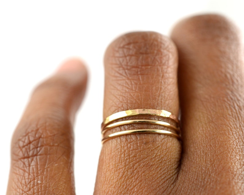 Skinny Ring Thread, Super Thin Stackable Ring, SINGLE RING STR20 image 7