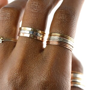Skinny Ring Thread, Super Thin Stackable Ring, SINGLE RING STR20 image 5