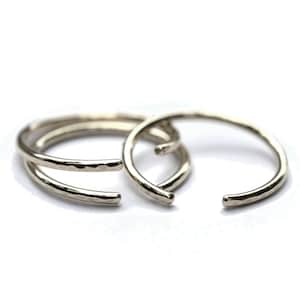Silver Cuff Ring, Simple Midi Ring, Open Band, Stacking Ring HSRCUFF-S