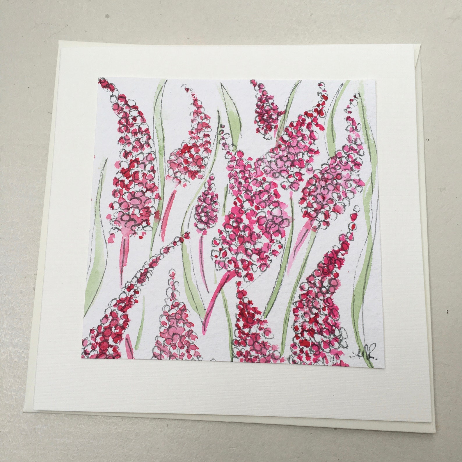 Hand Painted Greetings Card. Etsy