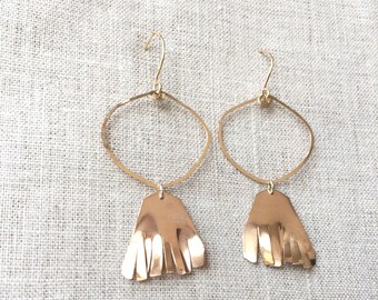 dangle earrings, gold statement earrings, bronze earrings, brass earrings, statement earrings, modern earrings