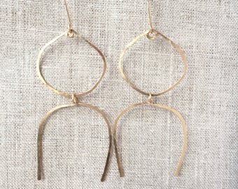 bohemian earrings, gold statement earrings, statement earrings, modern earrings, geometric earrings, modern earrings, dangle earrings