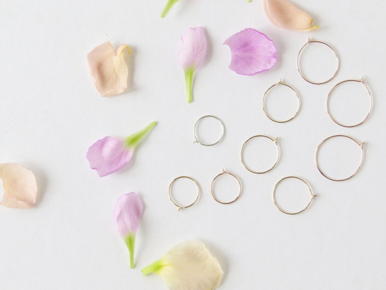 thin ROSE GOLD nose ring, thin rose gold nose hoop, rose gold nose ring, thin nose hoop, thin nose ring, 26g nose hoop, BIPOC owned shop image 2