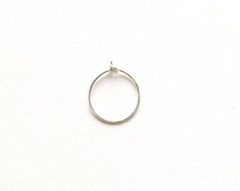 thin STERLING SILVER nose ring, thin sterling silver nose hoop, silver nose ring, thin nose hoop, 26g nose hoop, BIPOC owned shop