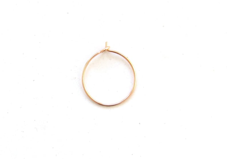 thin ROSE GOLD nose ring, thin rose gold nose hoop, rose gold nose ring, thin nose hoop, thin nose ring, 26g nose hoop, BIPOC owned shop image 1