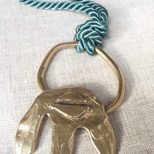 gold statement necklace, fiber necklace, long necklace, bronze necklace, pendant necklace image 2