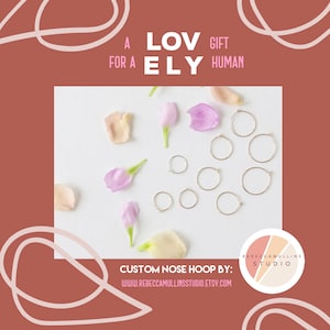 GIFT, custom nose hoop, thin nose ring, thin nose hoop, rose gold nose ring, gold nose hoop, thin nose ring hoop, 26g nose hoop