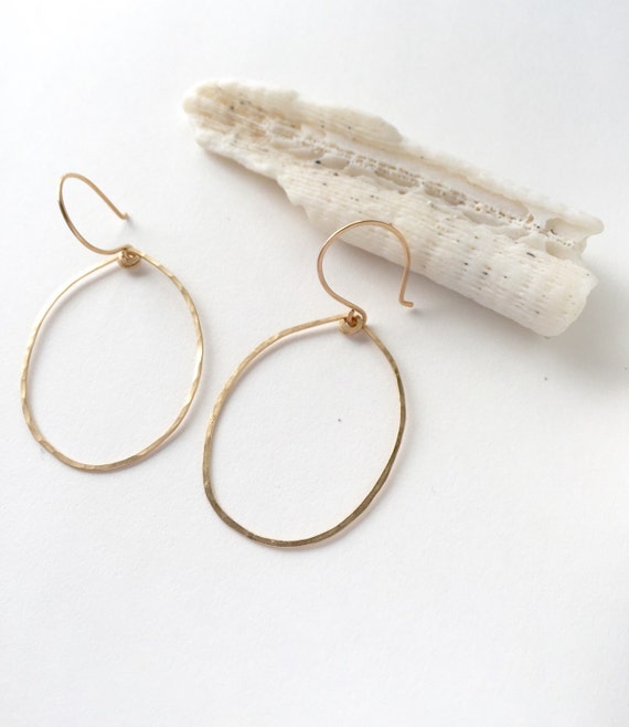 Thin gold hoops hoop earrings GOLD hoops earrings thin hoop Etsy