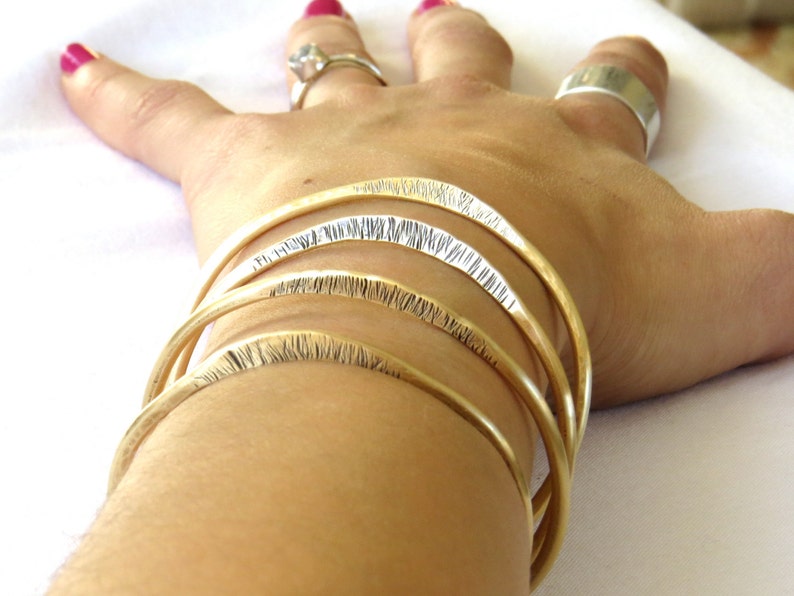 thin gold bracelet, simple gold bracelet, dainty gold bracelet, simple bracelet, gold bracelet, thin bracelet, thin gold cuff, gold cuff image 4