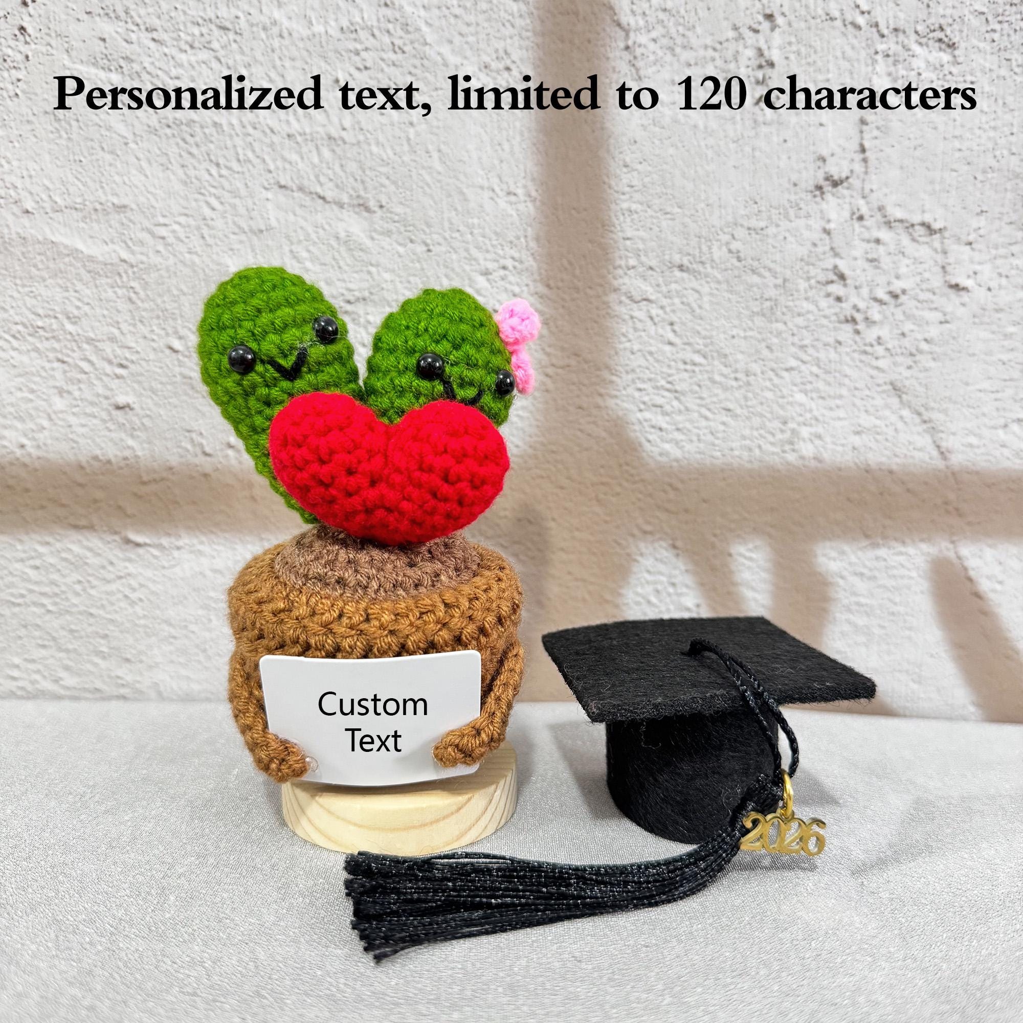 Graduating Cactus Handmade Crochet Graduation Doll,vegetable,cactus Succulent,emotional ...