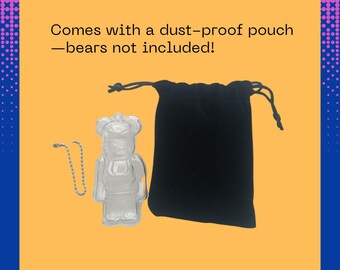 Bearbrick 100% Keychain Case with Dustproof Pouch - Bear Not Included