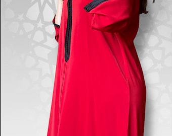 Caftán marroquí hecho a mano – Bordado artesanal | Elegante atuendo tradicional femenino | Caftán moderno | Pieza única | Eid | Boda