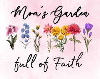 Mom's Garden Blessing Gift Box, Floral Mug, Mousepad, Glass Can
