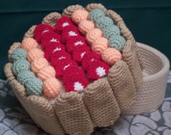 Pastel del Tesoro de Frutas Ladyfinger PDF Crochet