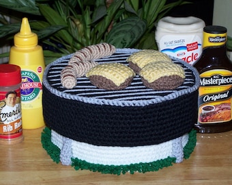Patrón de crochet PDF de pastel del tesoro de barbacoa de verano