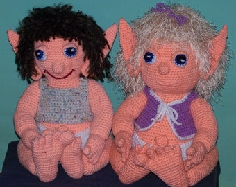 Elfin Baby Buns Bryson and Brilee PDF Crochet Pattern