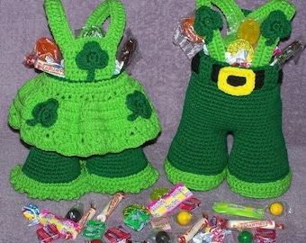 Patrón de crochet para pantalones y ajuar Shamrock Treasure (PDF)
