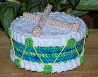 Patrón de crochet en PDF para pastel del tesoro de Little Drum