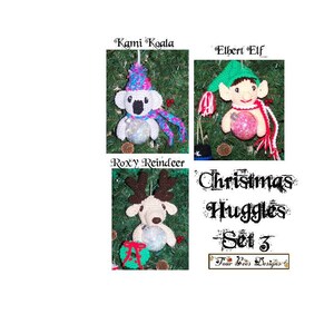 Christmas Huggles Set 3 Ornaments PDF crochet