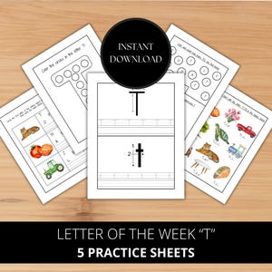 ABC Tracing, Letter T Practice, Letter Identification, Letter Matching ...