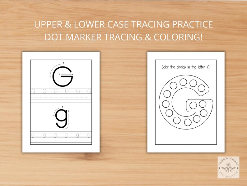 Letter G Tracing Worksheets: Homeschool Printable (PDF) - Etsy