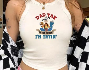 Camiseta sin mangas bordada de Goofy con el impuesto de papá de Disney, camiseta de bebé con bocadillos de papá de Disney, regalo para papá Goofy, viaje de vacaciones a Disneyland WDW, divertido Día del Padre