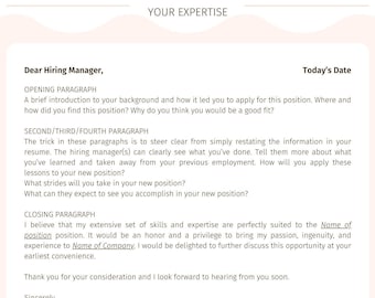 Scrapbook Floral Cover Letter and Letter of Interest Template, Ready-to ...