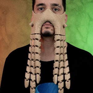 Abyssal Tentacle Mask - Davy Jones from Pirates of the Caribbean - Articulated Deep Sea Horror Mask