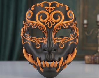 木製彫刻マスク 波状デザイン　一枚物 現在、この商品の在庫はありません - Etsy