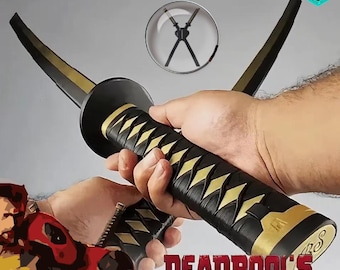 Deadpool’s Golden Girls Katanas with Holder – Deadpool & Wolverine Movie Cosplay